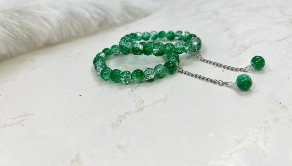 Crack Green Bead Bracelet - 14th August Special - Image 2