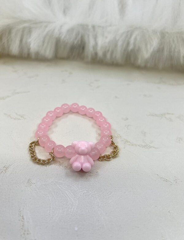 Pink Teddy Bear Bead Bracelet | M.zylo - Image 2