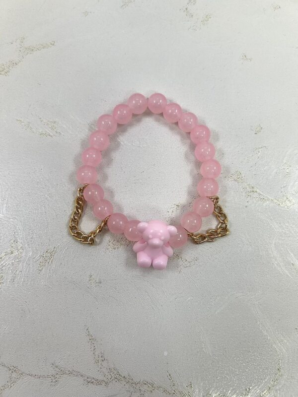 Pink Teddy Bear Bead Bracelet | M.zylo