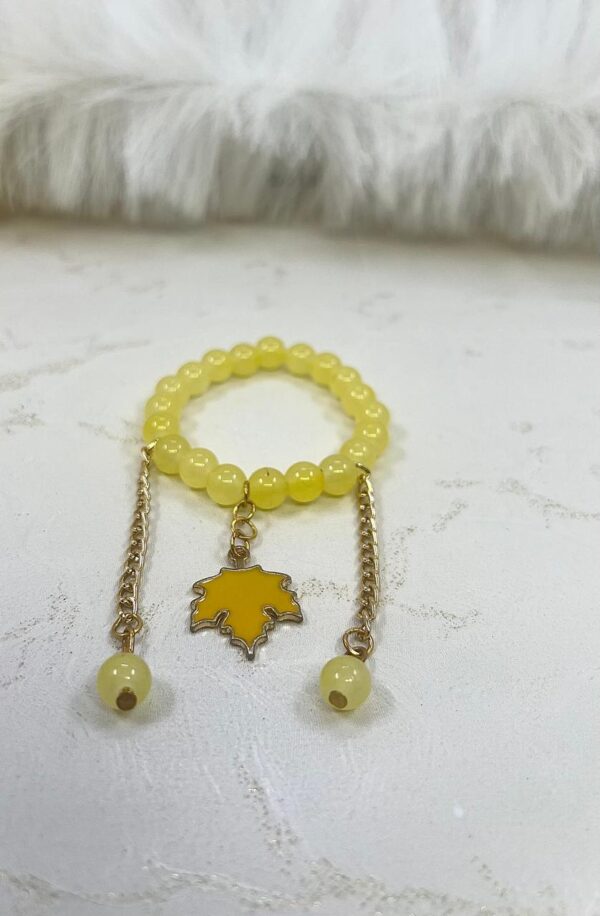 Yellow Maple Leaf Bead Bracelet | M.zylo - Image 2