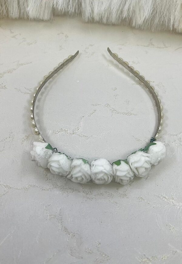 White Rose Headband - Azadi Special | M.Zylo