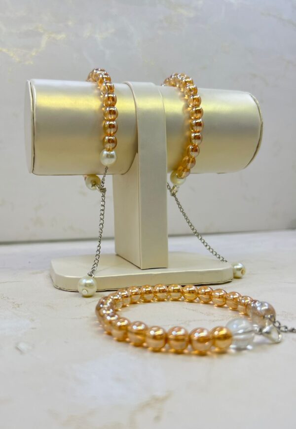 Pearl & Amber Beaded Bracelet - M.Zylo ✨ - Image 5