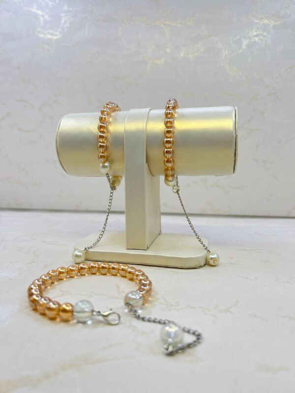 Pearl & Amber Beaded Bracelet - M.Zylo ✨ - Image 2