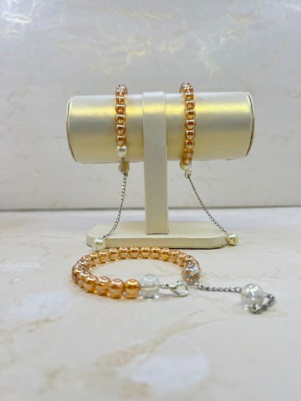 Pearl & Amber Beaded Bracelet - M.Zylo ✨ - Image 4