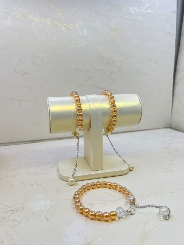Pearl & Amber Beaded Bracelet - M.Zylo ✨ - Image 3