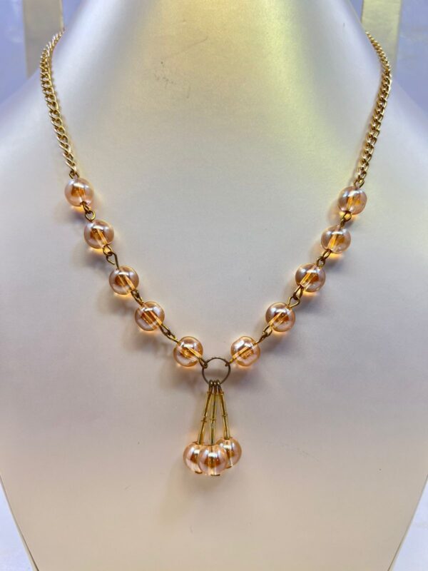 Amber & Pearl Drop Necklace & Earrings - M.Zylo✨ - Image 4