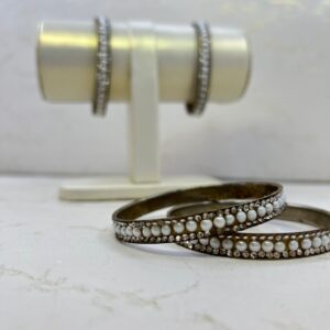 Pearl & Crystal Bangle - Fashion Jewelry ✨