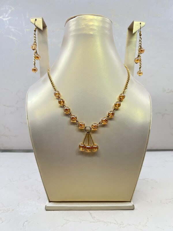 Amber & Pearl Drop Necklace & Earrings - M.Zylo✨ - Image 6