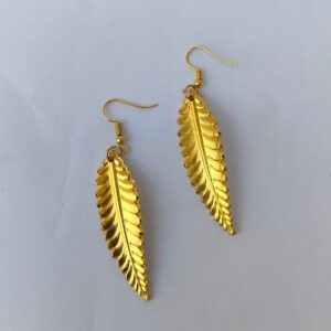 Gold Leaf Drop Earrings - M.Zylo